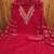 Women's pink unstitched thread sequence embroidery pc cotton dress material (cp9106pnk)