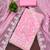 Women's baby pink unstitched heavy thread embroidery georgette dress material (cp9097bpk)