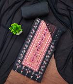 Women's multi print and mirror work rayon cotton dress material