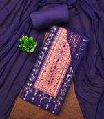 Women's multi print and mirror work rayon cotton dress material