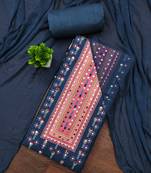 Women's multi print and mirror work rayon cotton dress material