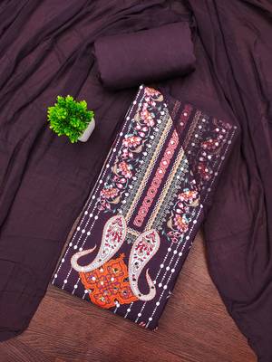 Women's multi print and mirror work rayon cotton dress material 1