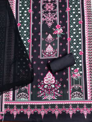 Women's multi print and mirror work rayon cotton dress material 2