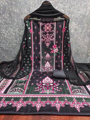Women's multi print and mirror work rayon cotton dress material 3