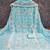 Women's sky blue unstitched heavy thread embroidery georgette dress material (cp9097sbl)