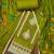 Women's green unstitched heavy embroidery & digital print premium roman cotton dress material (msmfc11592c)