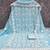Women's sky blue unstitched heavy thread embroidery georgette dress material (cp9098sbl)