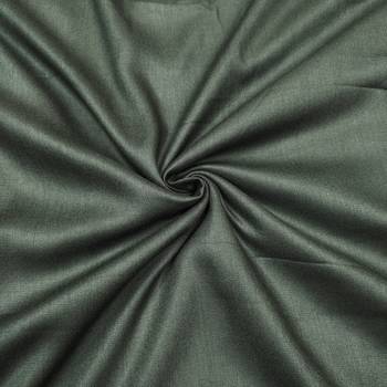 Women's dark green print & embroidery simmer cotton silk dress material 3