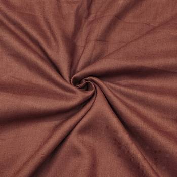 Women's brown print & embroidery simmer cotton silk dress material 3