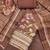 Women's brown unstitched print & embroidery simmer cotton silk dress material (msmfc11594b)