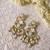 gold plated Blue stone chandbali earrings in Sterling Silver