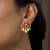 gold plated Multicolor stud earrings in Sterling Silver