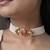 gold plated Multicolor choker necklace in Sterling Silver