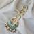 gold plated Blue stone mangtikka in Sterling Silver