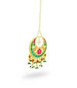 gold plated Multicolor mangtikka in Sterling Silver