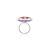 Silver Plated Multicolor stone ring in Sterling Silver
