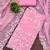 Women's baby pink heavy thread embroidery georgette dress material