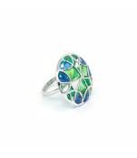 Silver plated Multicolor stone ring in Sterling Silver