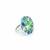 Silver plated Multicolor stone ring in Sterling Silver