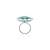 Silver plated Multicolor stone ring in Sterling Silver