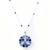 Blue stone pendant necklace in Sterling Silver
