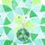 Multicolor stone pendant necklace in Sterling Silver
