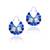 Silver Plated Blue stone Dangler earrings in Sterling Silver