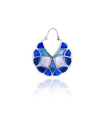 Silver Plated Blue stone Dangler earrings in Sterling Silver 2