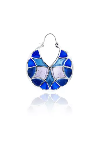 Silver Plated Blue stone Dangler earrings in Sterling Silver