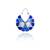 Silver Plated Blue stone Dangler earrings in Sterling Silver