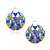 Ailver Plated Multicolor stone Dangler earrings in sterling silver