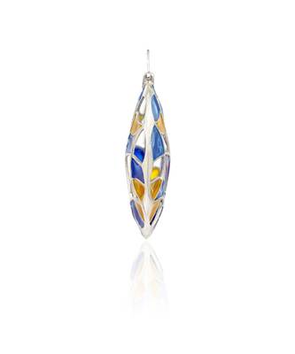 Ailver Plated Multicolor stone Dangler earrings in sterling silver 2
