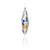 Ailver Plated Multicolor stone Dangler earrings in sterling silver
