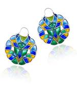Multicolor stone Dangler earrings in sterling silver