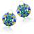 Multicolor stone Dangler earrings in sterling silver