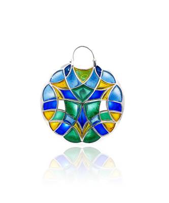 Multicolor stone Dangler earrings in sterling silver 2