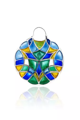 Multicolor stone Dangler earrings in sterling silver