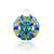 Multicolor stone Dangler earrings in sterling silver