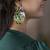 Multicolor stone Dangler earrings in sterling silver