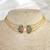 gold plated Multicolor choker necklace in sterling silver