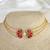 gold plated Multicolor choker necklace in sterling silver
