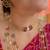 gold plated Multicolor choker necklace in sterling silver