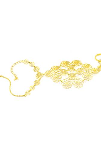 Gold plated hathphool in sterling silver