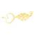 Gold plated hathphool in sterling silver
