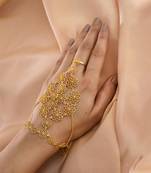 Gold plated hathphool in sterling silver