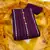 Women's purple thread sequence & embroidery premium roman cotton dress material