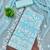 Women's sky blue unstitched heavy thread embroidery georgette dress material (cp9099sbl)