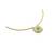 gold plated Green stone pendant necklace in sterling silver