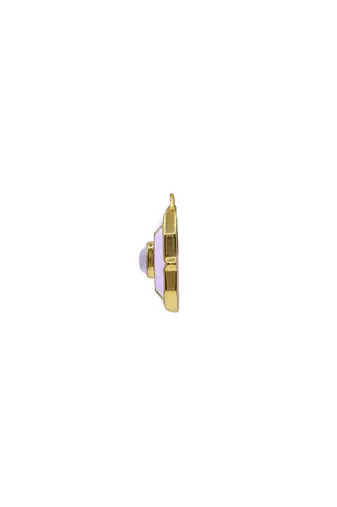 gold plated Pink stone pendant necklace in sterling silver