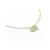 gold plated Green stone pendant necklace in sterling silver